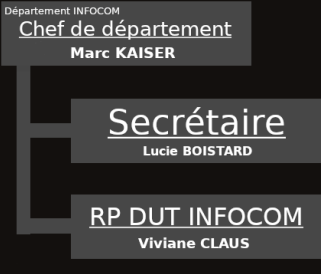 Département INFOCOM de l'organigramme