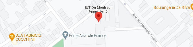Position geographique de l'IUT de Montreuil